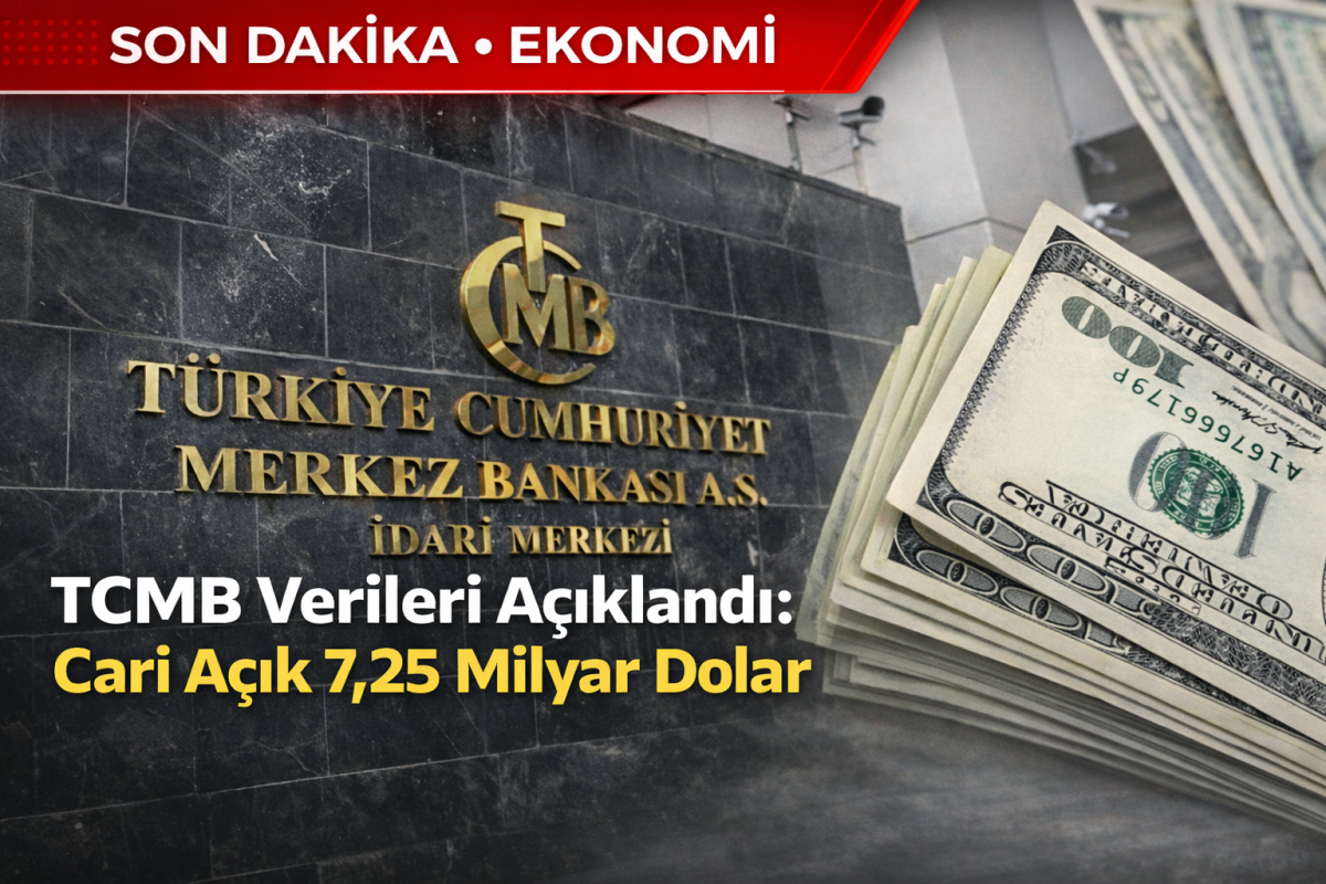 TCMB Aralık 2025 Ödemeler Dengesi Verilerini Açıkladı: Cari Açık 7,25 Milyar Dolar