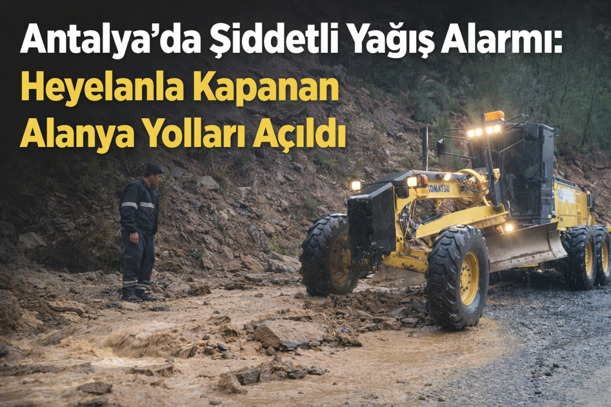 Antalya’da Şiddetli Yağış Alarmı: Heyelanla Kapanan Alanya Yolları Açıldı