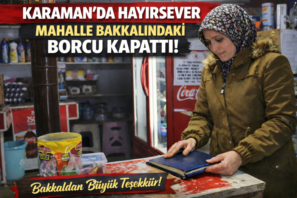 Karaman’da Hayırsever Vatandaş Veresiye Defterini Kapattı: Mahallede Büyük Sevinç