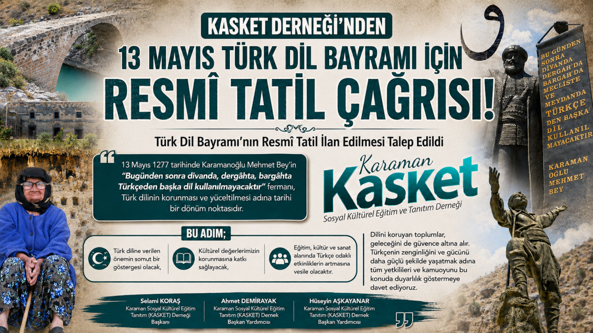 KASKET Derneği’nden 13 Mayıs Türk Dil Bayramı İçin Resmî Tatil Çağrısı