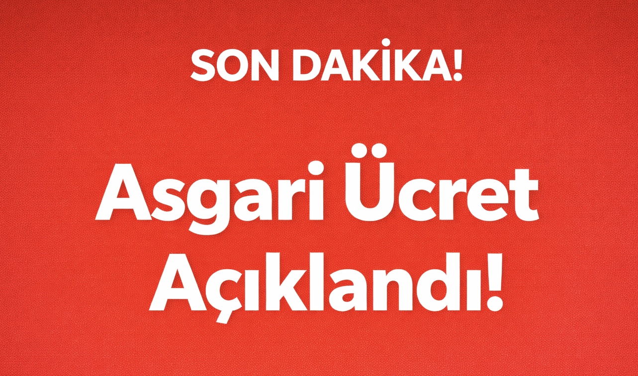 Son Dakika: Asgari Ücret Açıklandı!